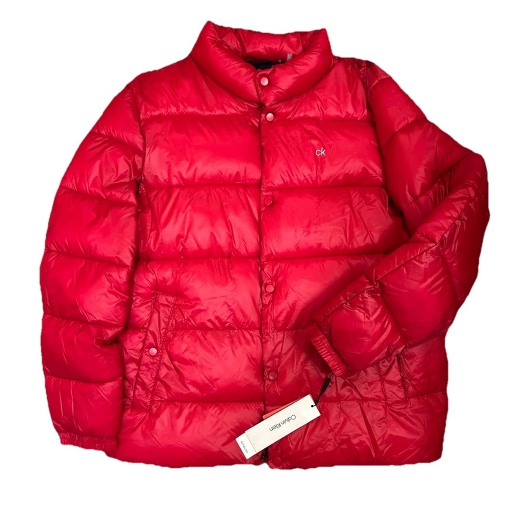 NWT Calvin Klein Mens Red Water Resistant Puffer Jacket $299